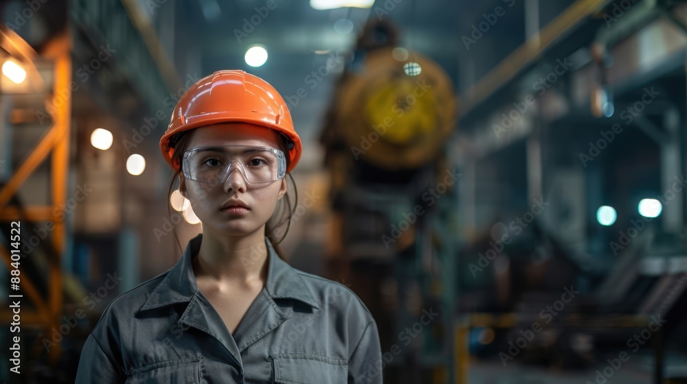 The female factory engineer The female factory engineer