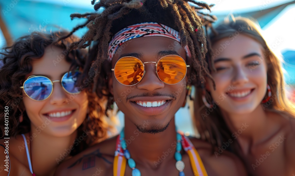 A multicultural group of friends laugh together at the camera, embodying the spirit of youth and community inclusivity. A multicultural group of friends laugh together at the camera, embodying the spirit of youth and community inclusivity.
