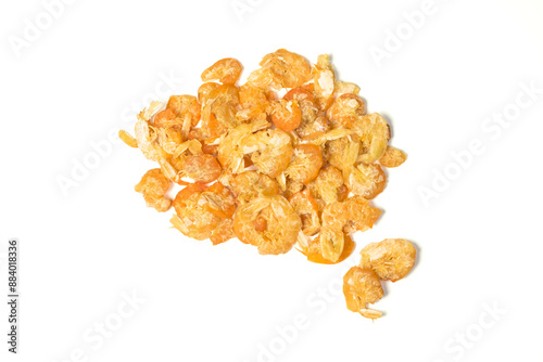 Wallpaper Mural Heap of dried shrimp isolated on white background with clipping path top view flat lay. Sun dried seafood imparting a umami taste. Torontodigital.ca