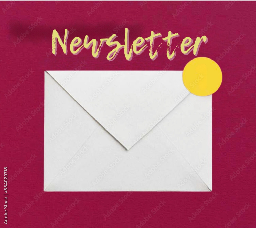 Empty white envelope on a dark red background encouraging Internet users to request Empty white envelope on a dark red background encouraging Internet users to request
