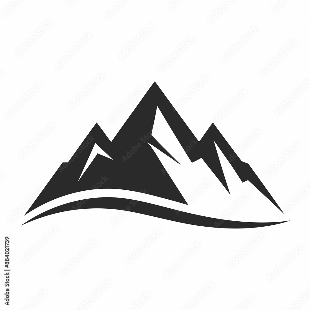 Mountain icon logo design vector art illustration Mountain icon logo design vector art illustration