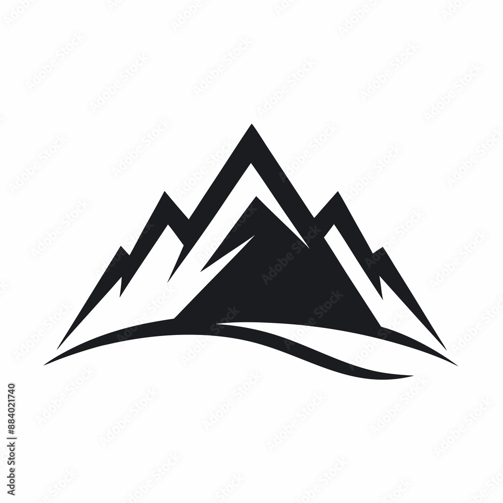 Mountain icon logo design vector art illustration Mountain icon logo design vector art illustration
