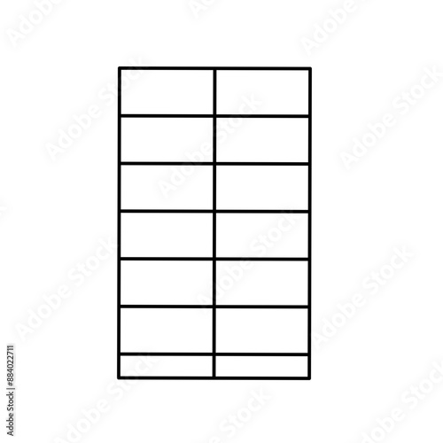 Simple stylized data table layout template