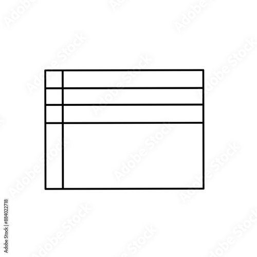 Simple stylized data table layout template