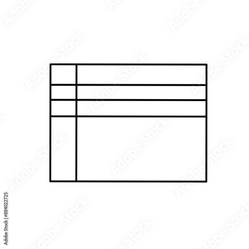 Simple stylized data table layout template