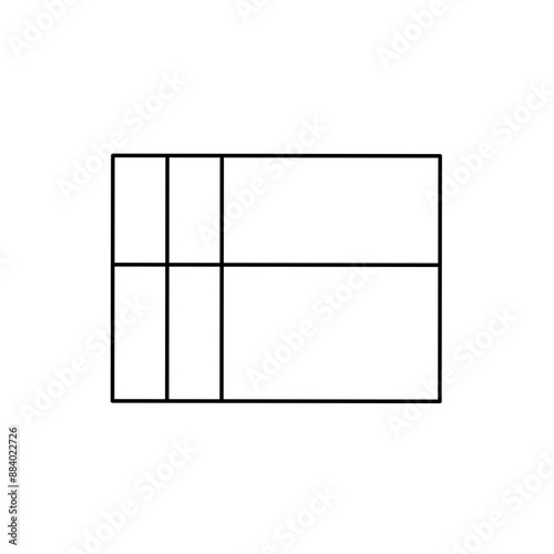 Simple stylized data table layout template