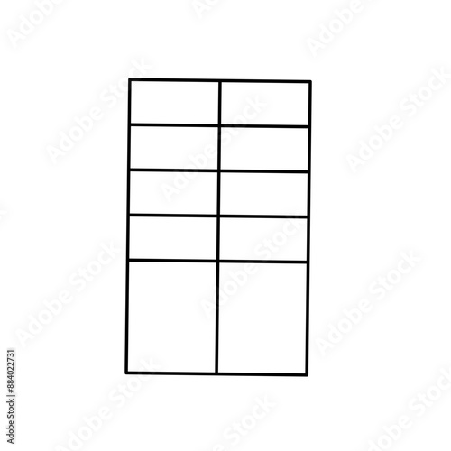 Simple stylized data table layout template