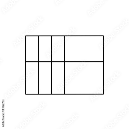 Simple stylized data table layout template