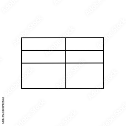 Simple stylized data table layout template