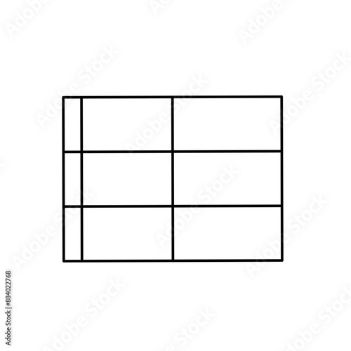 Simple stylized data table layout template