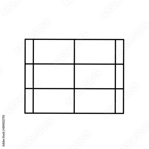 Simple stylized data table layout template