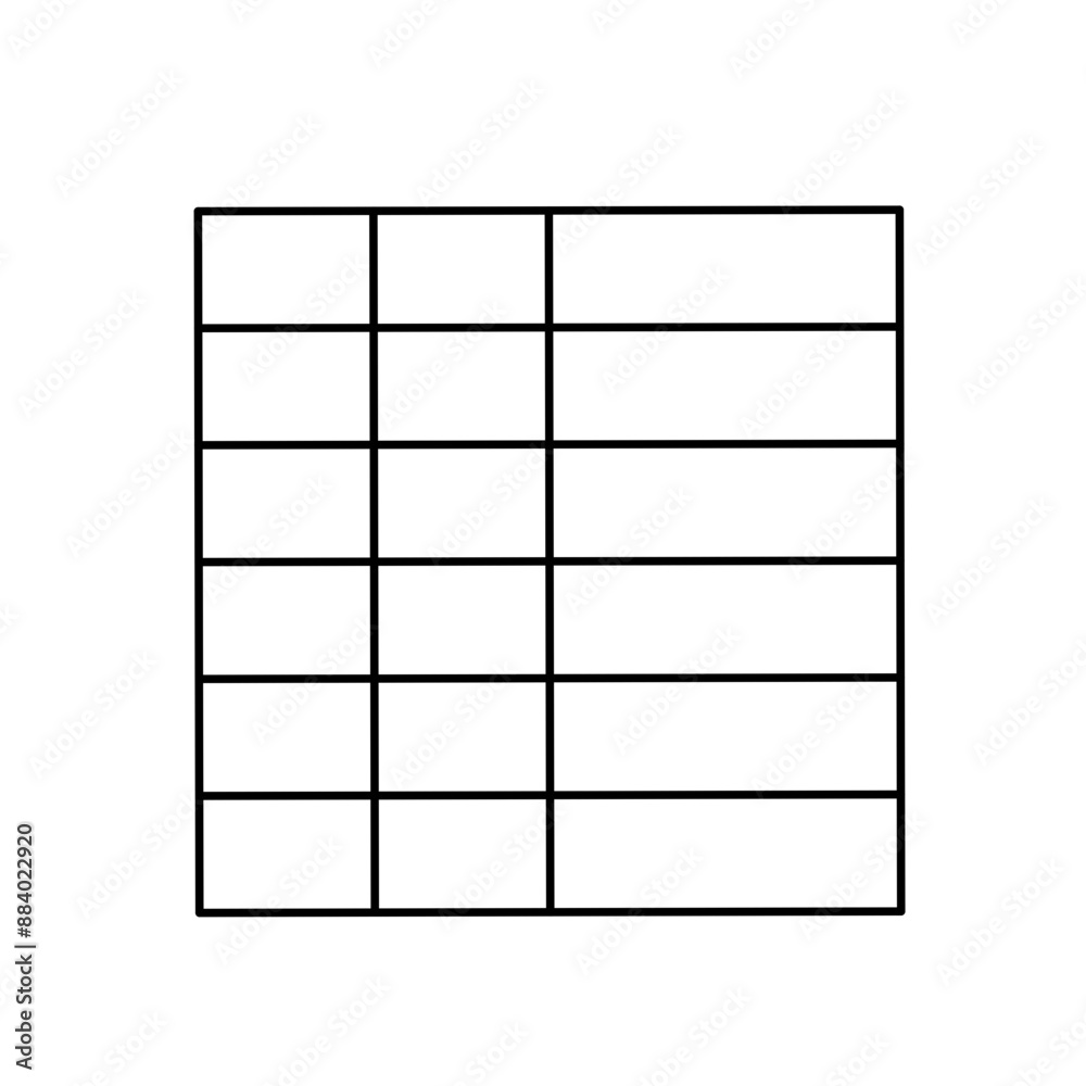 Simple stylized data table layout template Simple stylized data table layout template