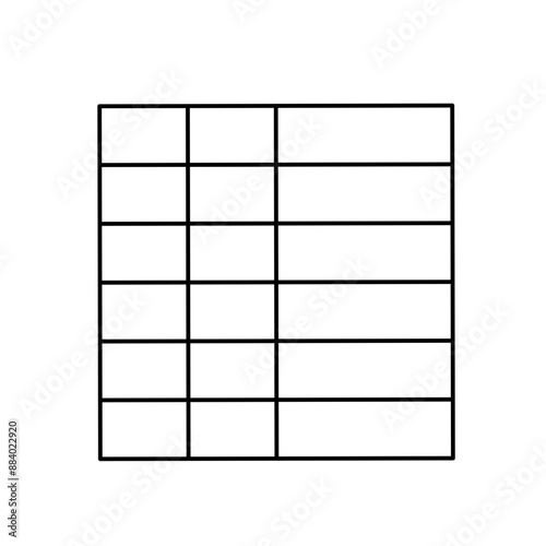 Simple stylized data table layout template