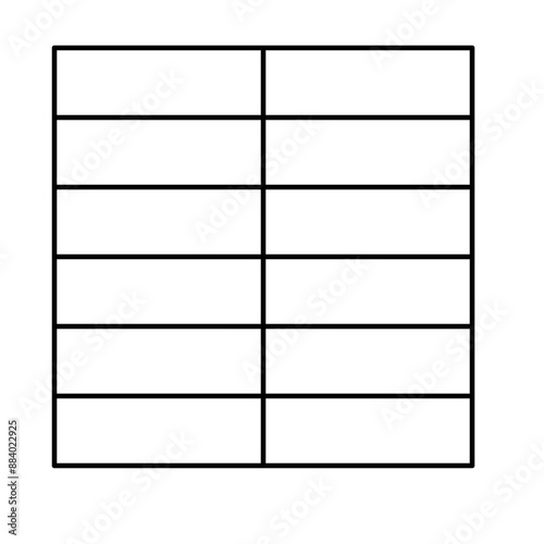 Simple stylized data table layout template