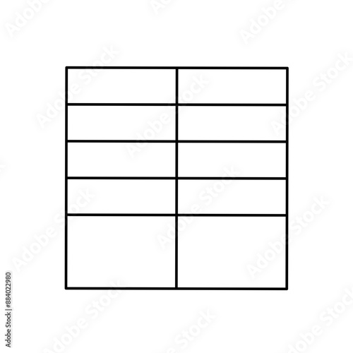 Simple stylized data table layout template