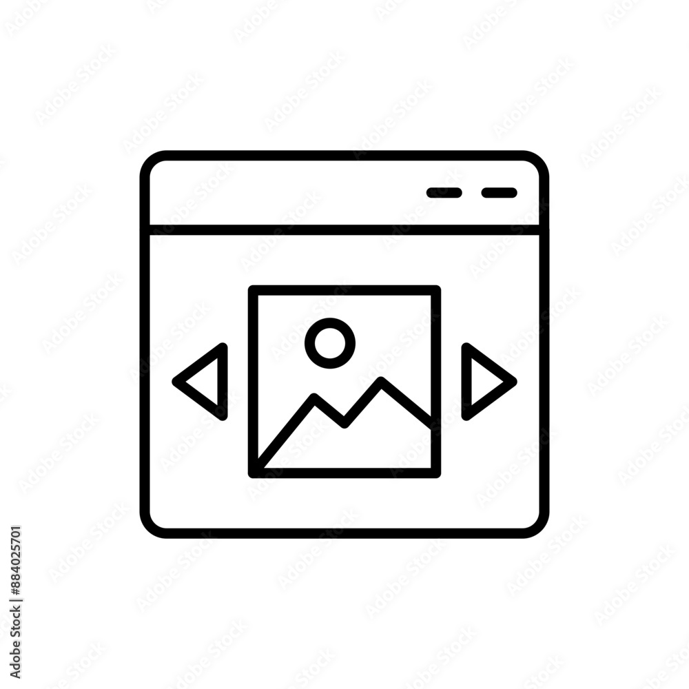 Online Photo album outline icons, minimalist vector illustration ,simple transparent graphic element .Isolated on white background Online Photo album outline icons, minimalist vector illustration ,simple transparent graphic element .Isolated on white background