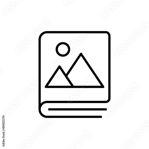 Free Download Photo album outline icons, minimalist vector illustration ,simple transparent graphic element .Isolated on white background - GFXLoad