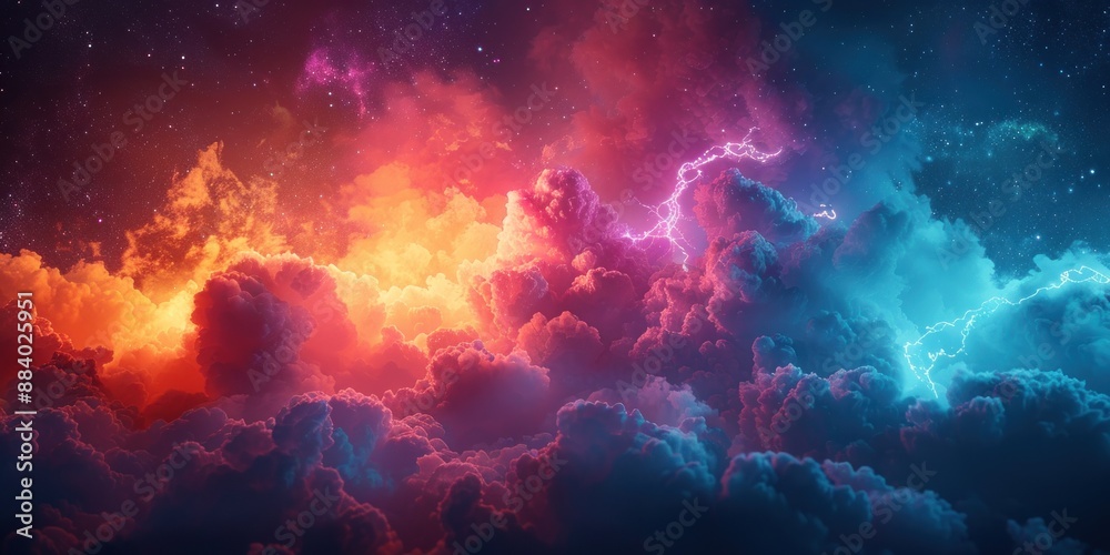 Cosmic Storm Over a Sea of Clouds Cosmic Storm Over a Sea of Clouds