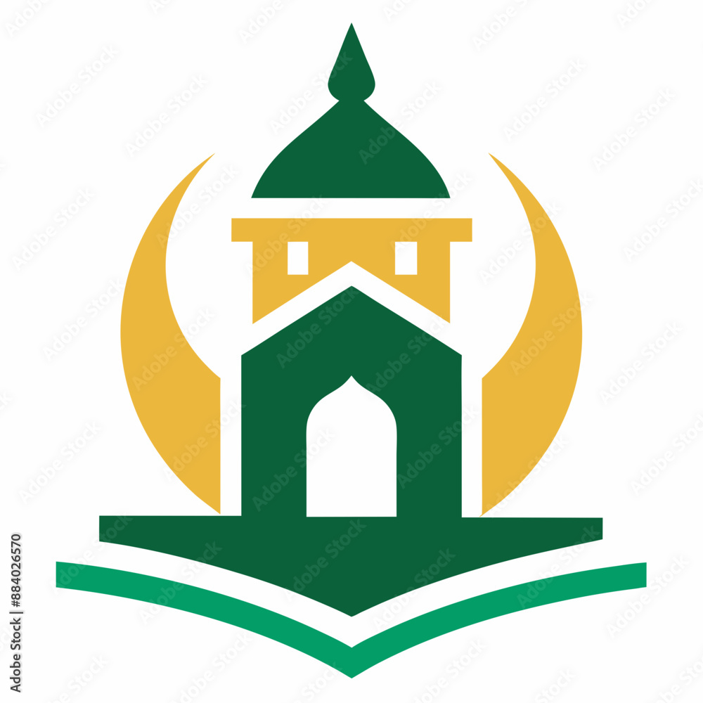 Modern Islamic school vector logo design illustration Modern Islamic school vector logo design illustration