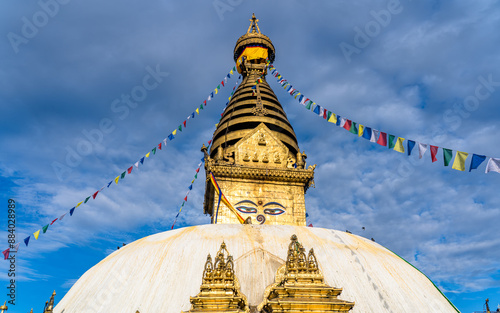 buddhist stupa in kathmandu country photo