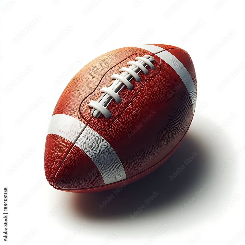 A football is shown on a white background