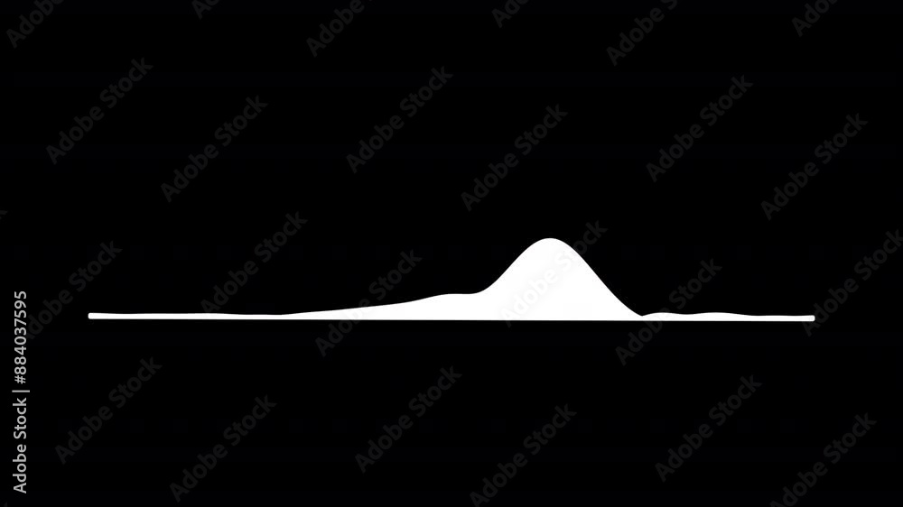 animation of Audio wave forms equalizer background,  rhythmic audio frequency sound wave on black background,  audio spectrum animation.