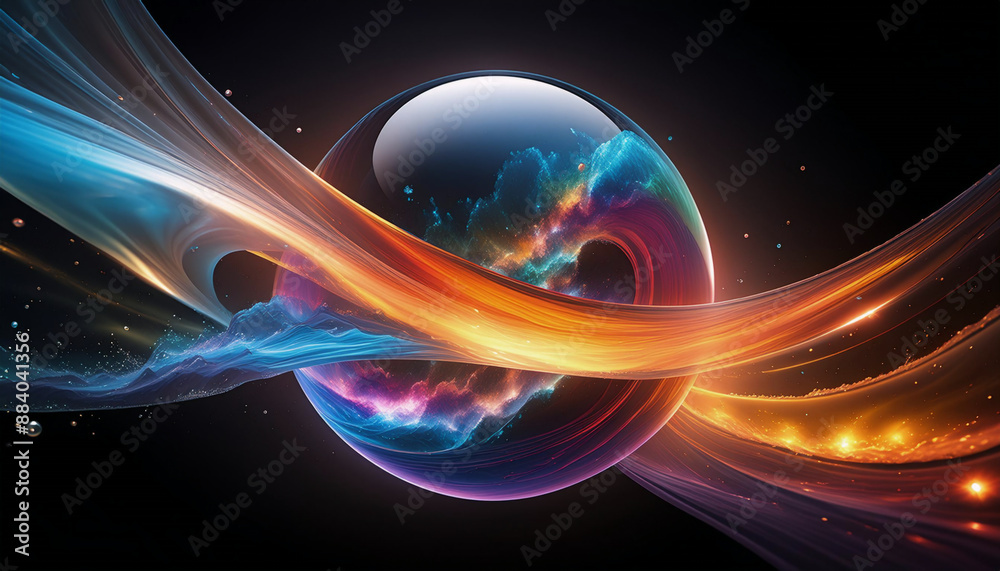 Naklejka premium カラフルな抽象的模様