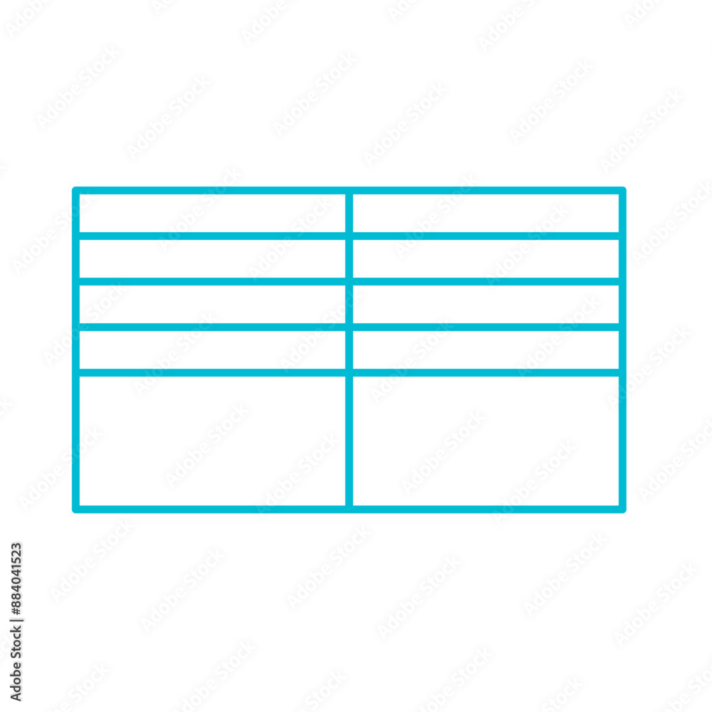 Simple stylized data table layout template Simple stylized data table layout template