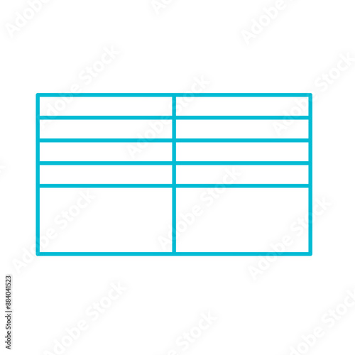 Simple stylized data table layout template