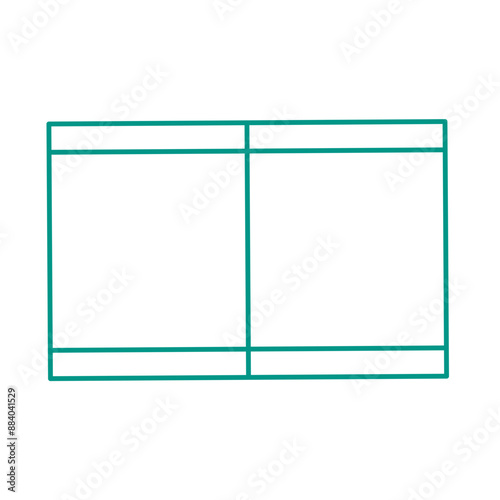 Simple stylized data table layout template