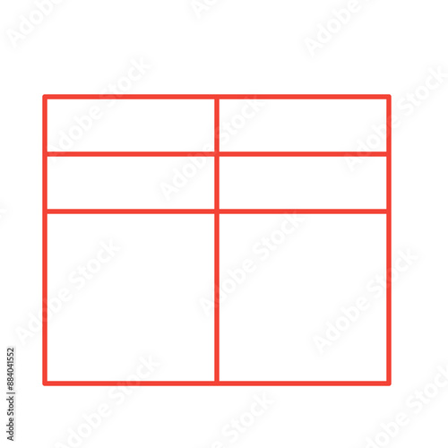 Simple stylized data table layout template