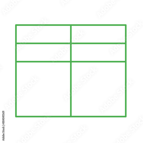 Simple stylized data table layout template
