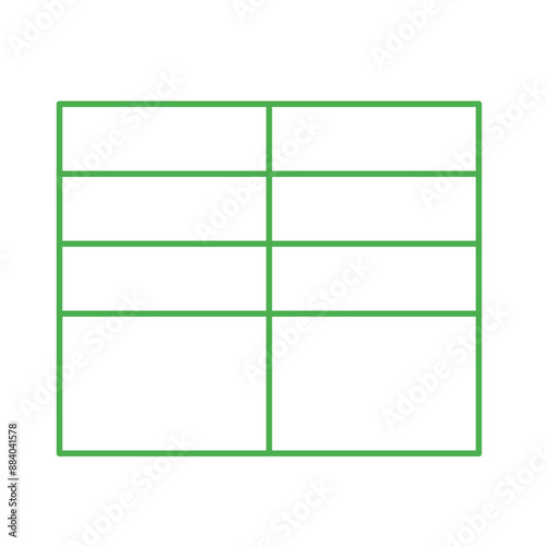 Simple stylized data table layout template