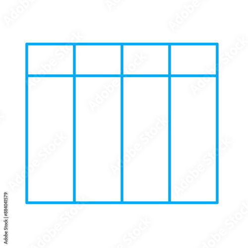 Simple stylized data table layout template