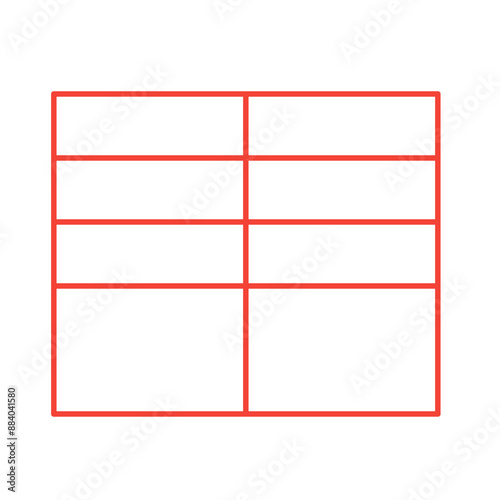 Simple stylized data table layout template