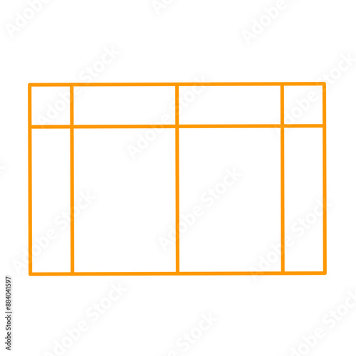 Simple stylized data table layout template