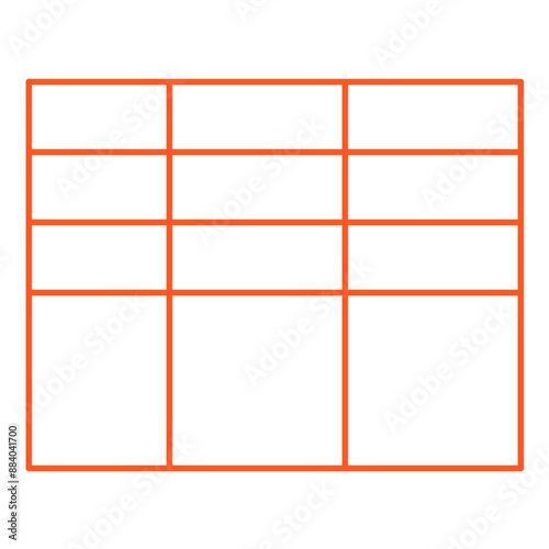 Simple stylized data table layout template
