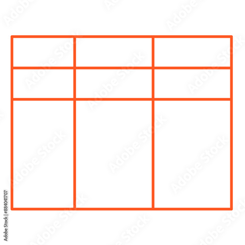 Simple stylized data table layout template