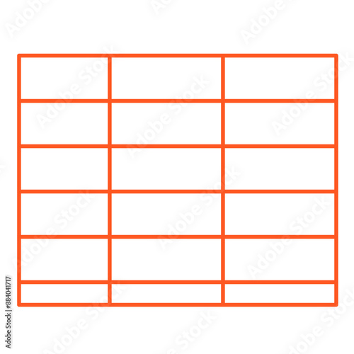 Simple stylized data table layout template