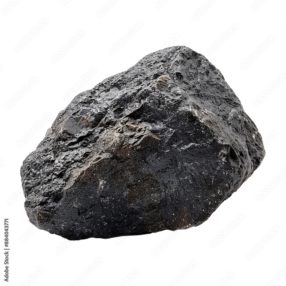 Fototapeta premium Lava stone isolated on transparent background