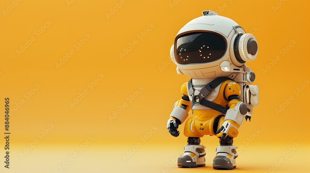 Robotic Doctor on Isolated Cream or Pastel Background with Copy Space Robotic Doctor on Isolated Cream or Pastel Background with Copy Space