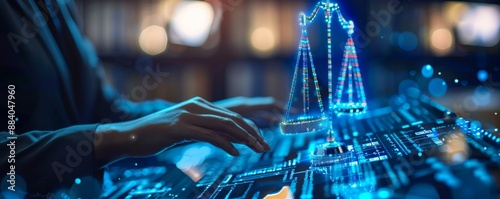 A lawyers collaborating on a digital case management system, emphasizing the efficiency of legal technology.