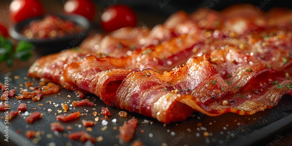 National Bacon Day crispy bacon strips, September 5th National Bacon Day crispy bacon strips, September 5th