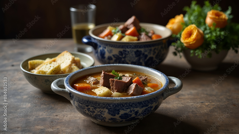 Dressing Meat Soup Healthy Food Background Images High-quality Generative AI Image Dressing Meat Soup Healthy Food Background Images High-quality Generative AI Image