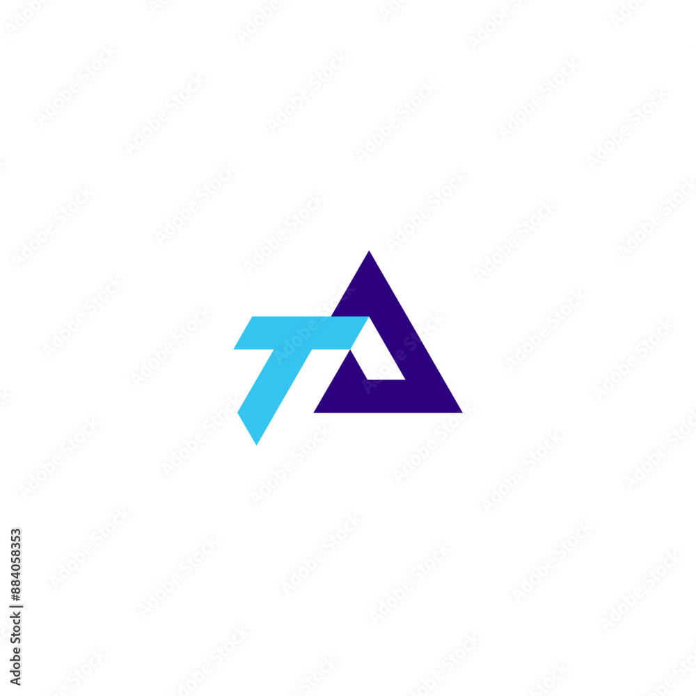 letter T, TA modern Monogram Logo. Suitable for Business sport, technology, fashion, digital And future creative Business letter T, TA modern Monogram Logo. Suitable for Business sport, technology, fashion, digital And future creative Business
