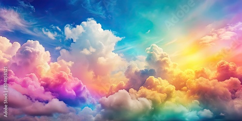 PSD colorful clouds in the sky , , PSD, colorful, clouds, sky, background, digital, design, graphic,vibrant, fluffy