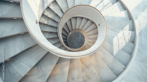 Wallpaper Mural Marble white spiral staircase Torontodigital.ca