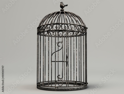 3D render of a bird cage liner