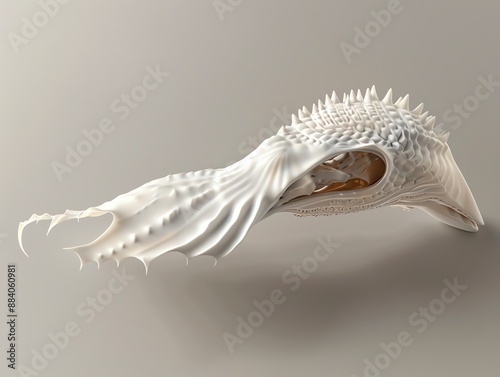 3D render of a bird cuttlebone