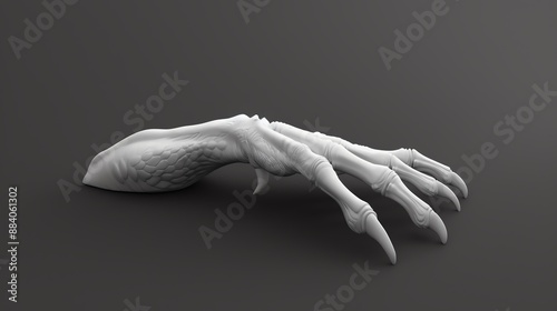 3D render of a bird foot toy photo